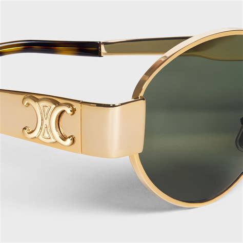 celine eyewear triomphe round metal sunglasses|CELINE Sunglasses for Women .